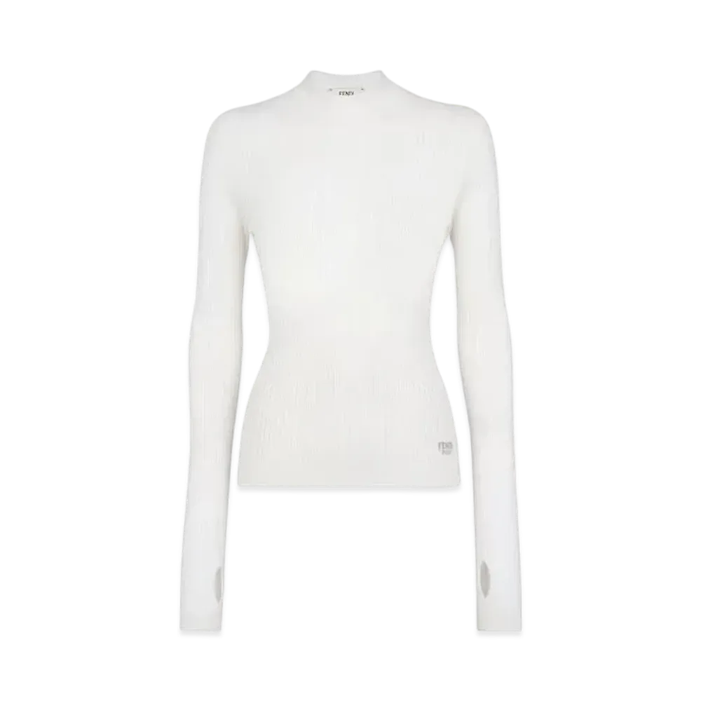 FENDI Women's Silk & Wool Jersey "White"