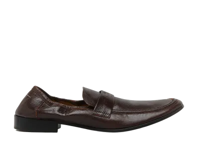 MM6 Maison Margiela Swing Toe Leather Loafers "Brown"