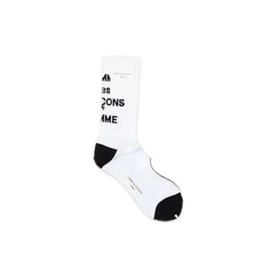 COMME des GARCONS HOMME Cotton Pile Logo Socks "White"