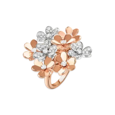 Van Cleef & Arpels Frivole ring 8 flowers "18K Rose gold/Diamond"