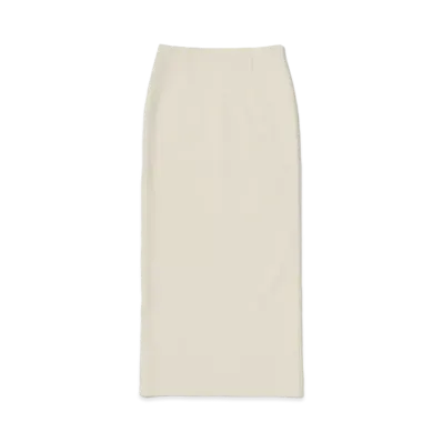 AURALEE Heavy Milano Rib Knit Skirt "White"