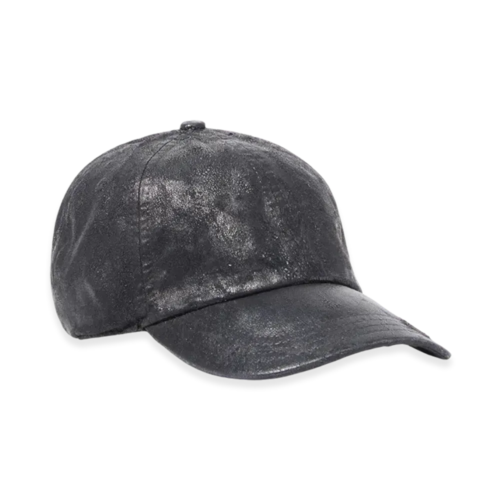 Diesel C-Cap-Ctd-Dd Baseball Cap In Coated Denim "Black"