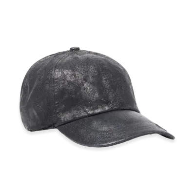 Diesel C-Cap-Ctd-Dd Baseball Cap In Coated Denim "Black"