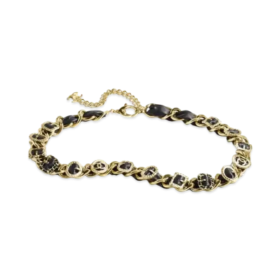 CHANEL Chain Belt Metal & Calfskin "Gold/Black"