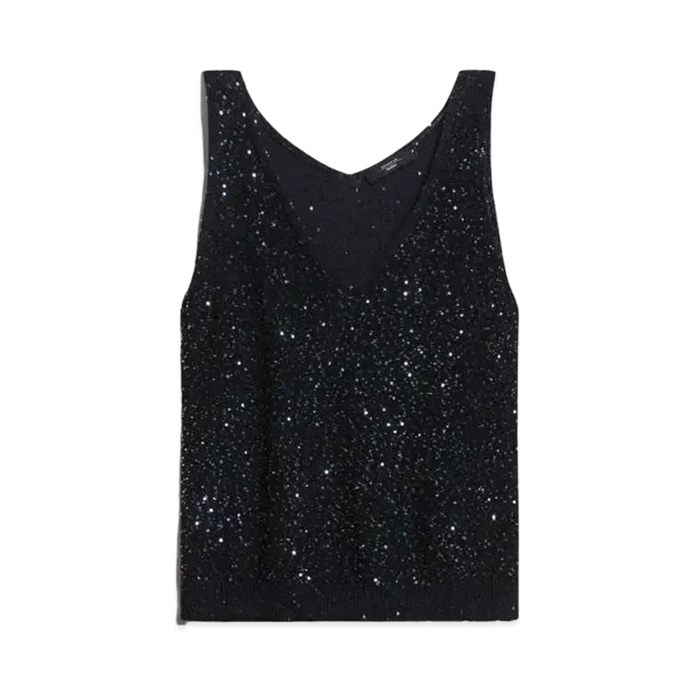 Max Mara Narva Sequin Top "Navy"