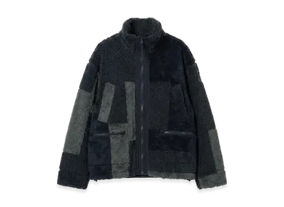 YOKE Jacquard Boa Stand Blouson "Olive"
