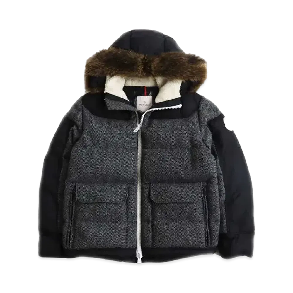 MONCLER ROBERT Hooded Down Jacket "Black/Gray"