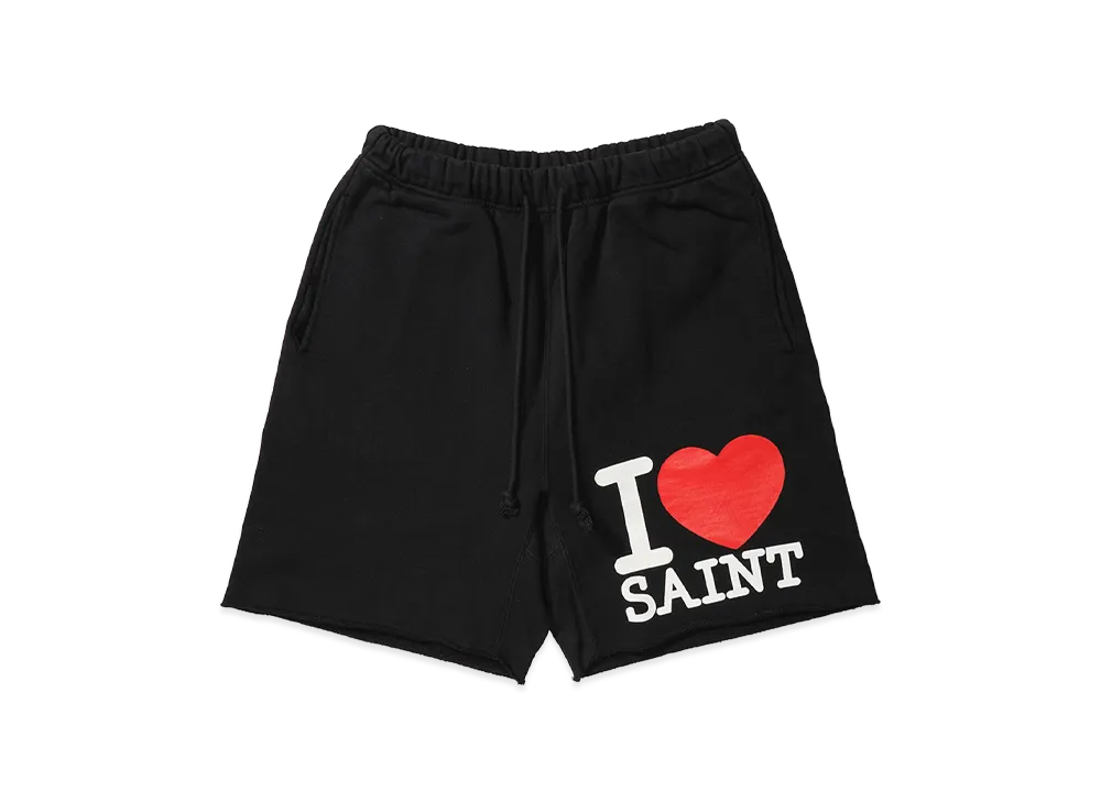 SAINT Mxxxxxx Sweat Shorts I Love Saint "Black"