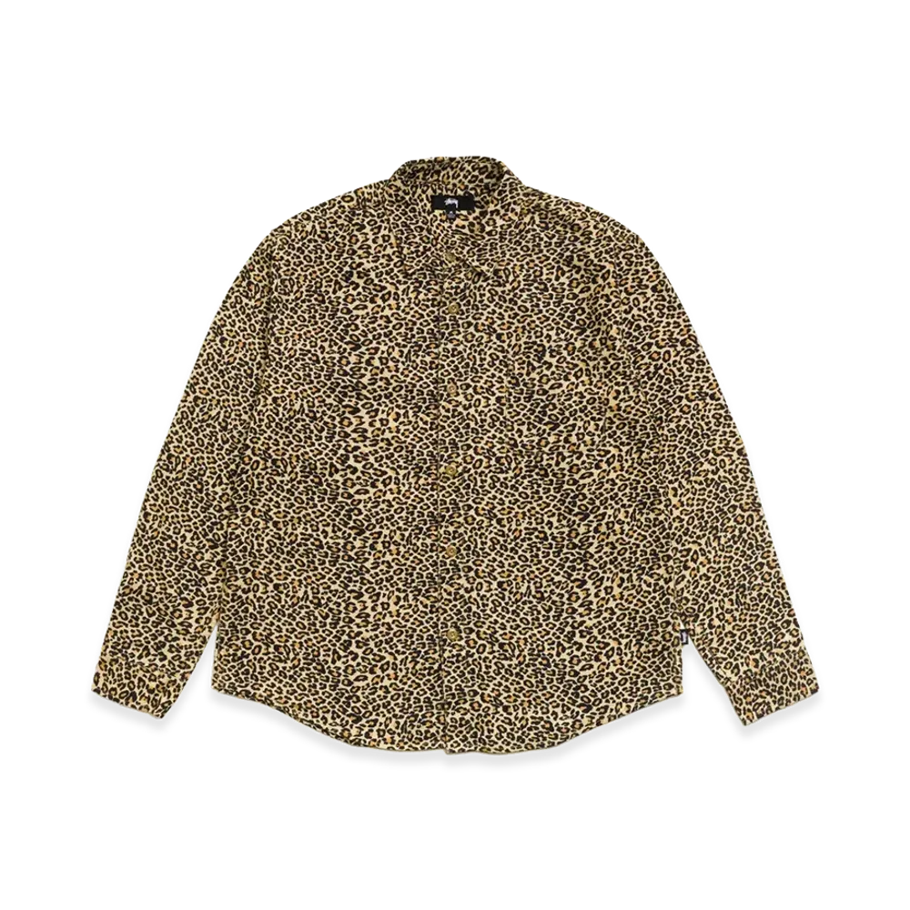 Stussy Animal Print Flannel Shirt "Leopard"