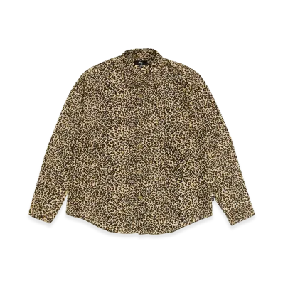 Stussy Animal Print Flannel Shirt "Leopard"