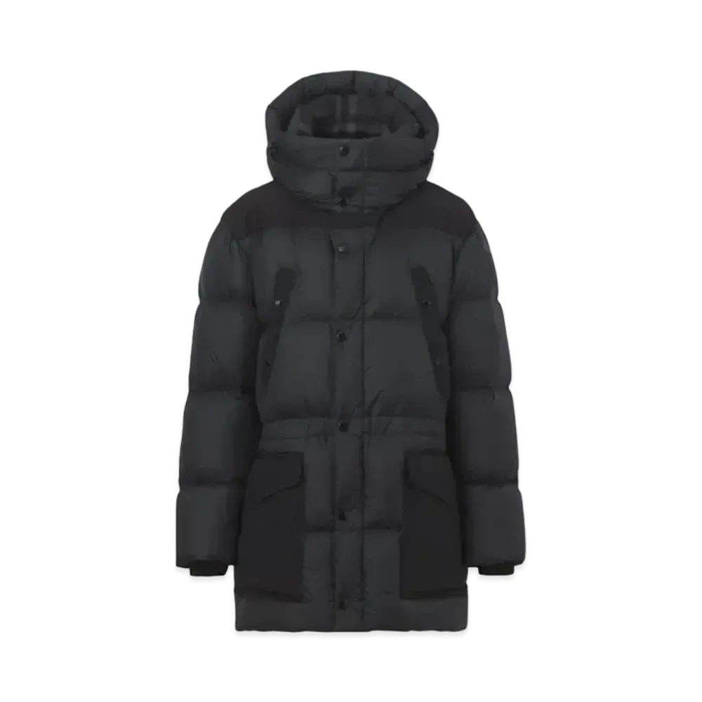Burberry Men's Logo Applique Nylon Puffer Coat "Charcoal Grey"
