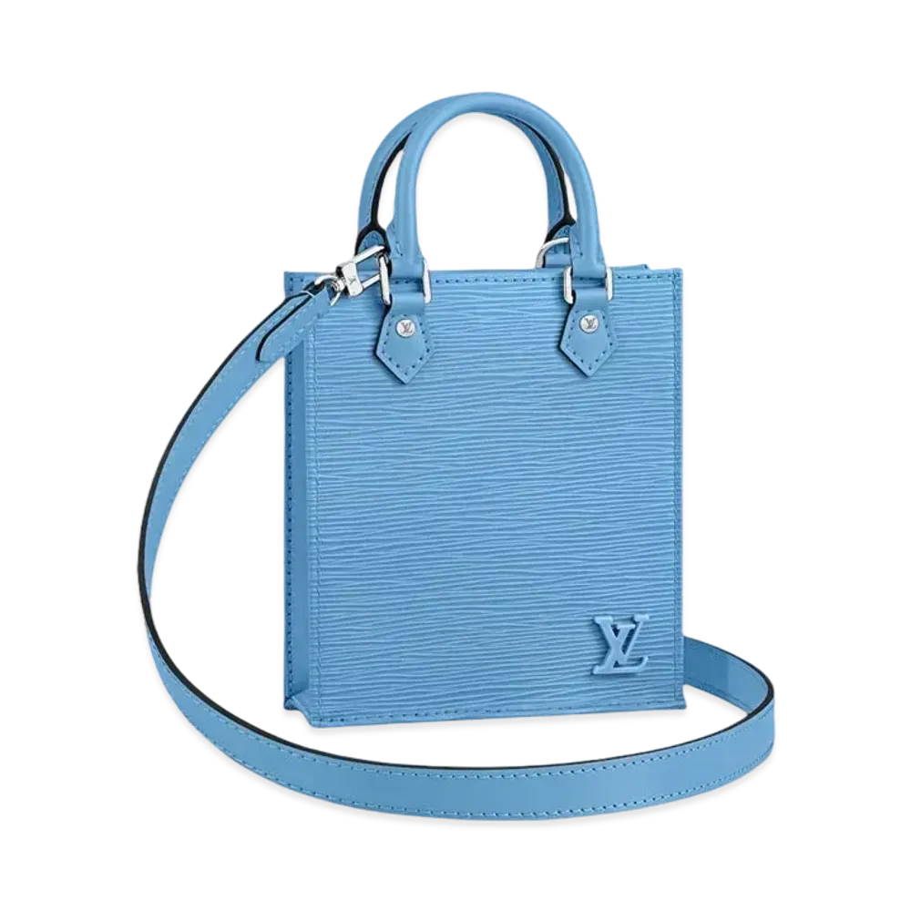 Louis Vuitton Petit Sac Plat Epi Leather "Bleuet"