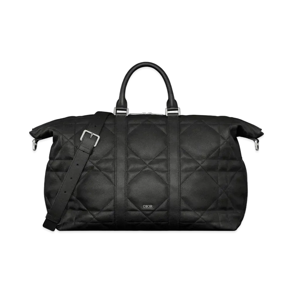 Dior Weekender 40 Maxicannage Calfskin "Black"