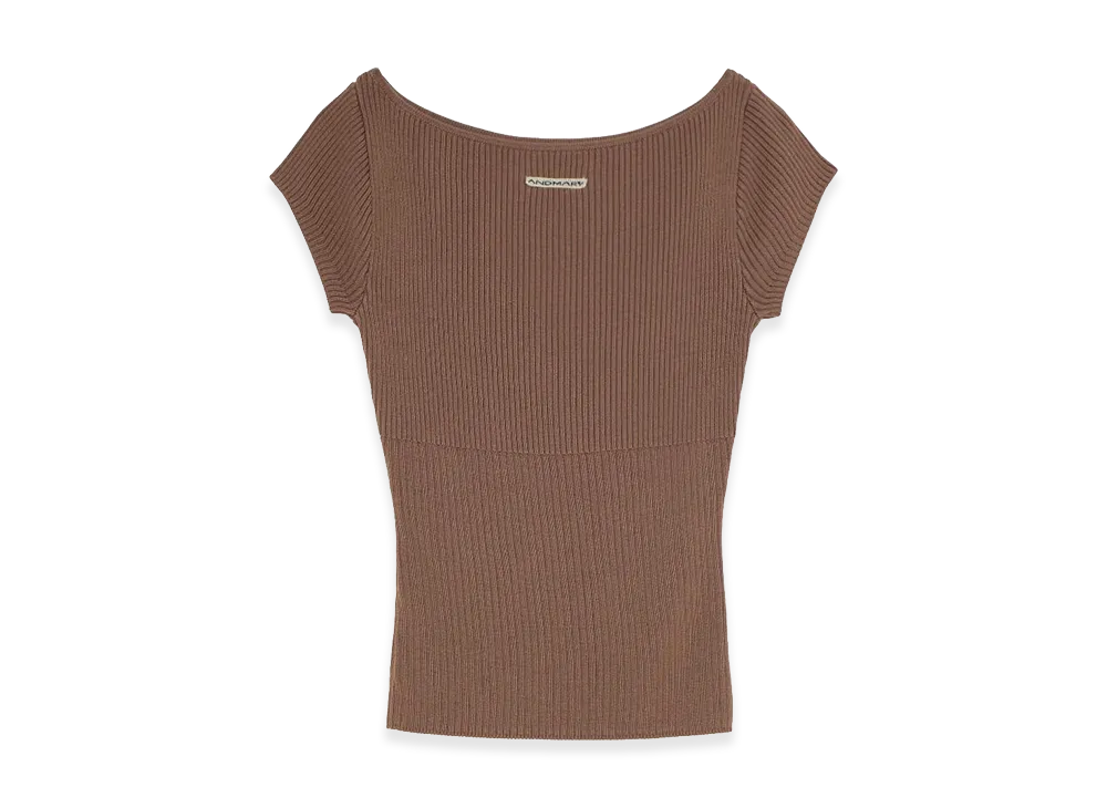 ANDMARY Women's Turuna Silk Knit Tops "Mocha Brown"