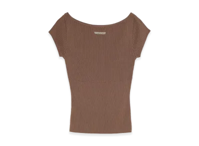 ANDMARY Women's Turuna Silk Knit Tops "Mocha Brown"
