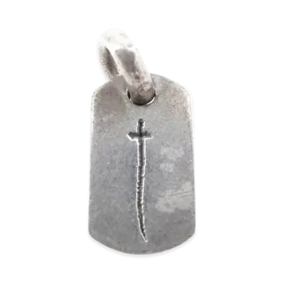 Chrome Hearts Tiny Dog Tag RS Cross Ginza Open Commemorative Pendant Top "Silver"