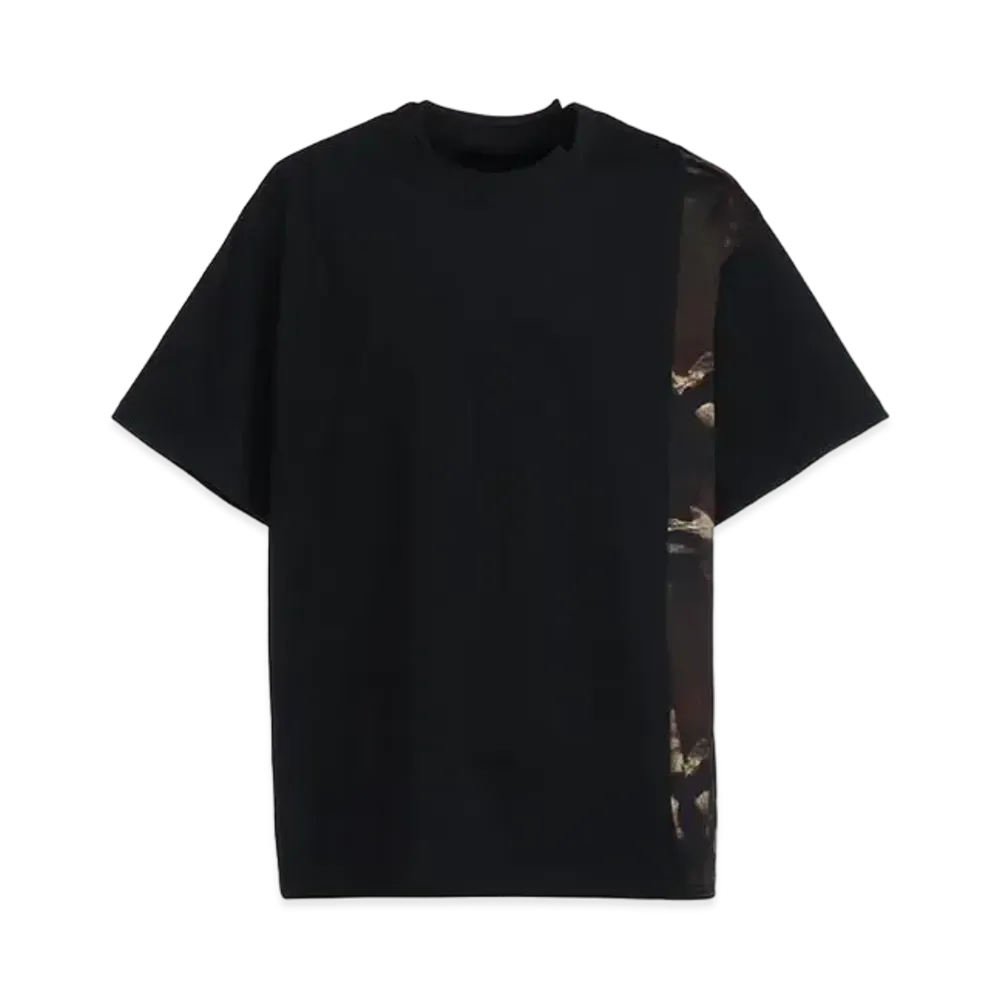 Ground Y Camouflage Pattern Silkette/Cotton Jersey Mixed T-shirt "Khaki"