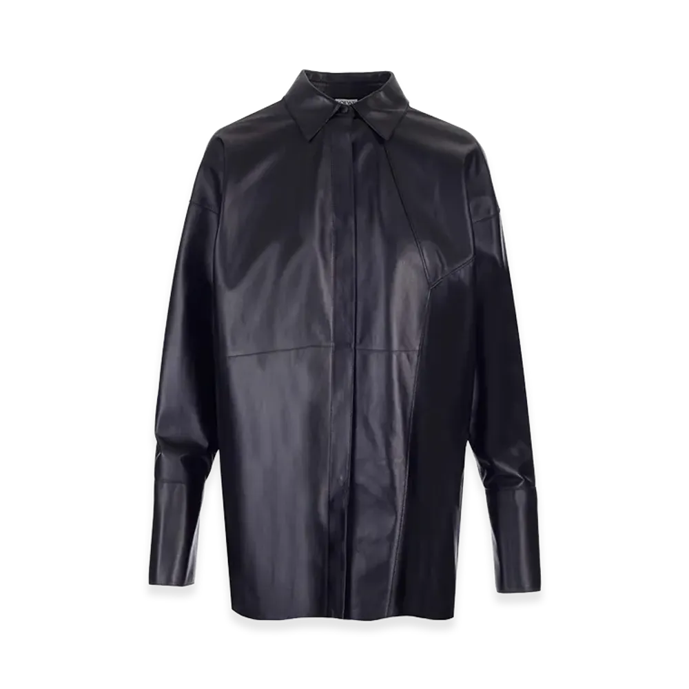 LOEWE Women's Nappa Oversize Shirt "Black"