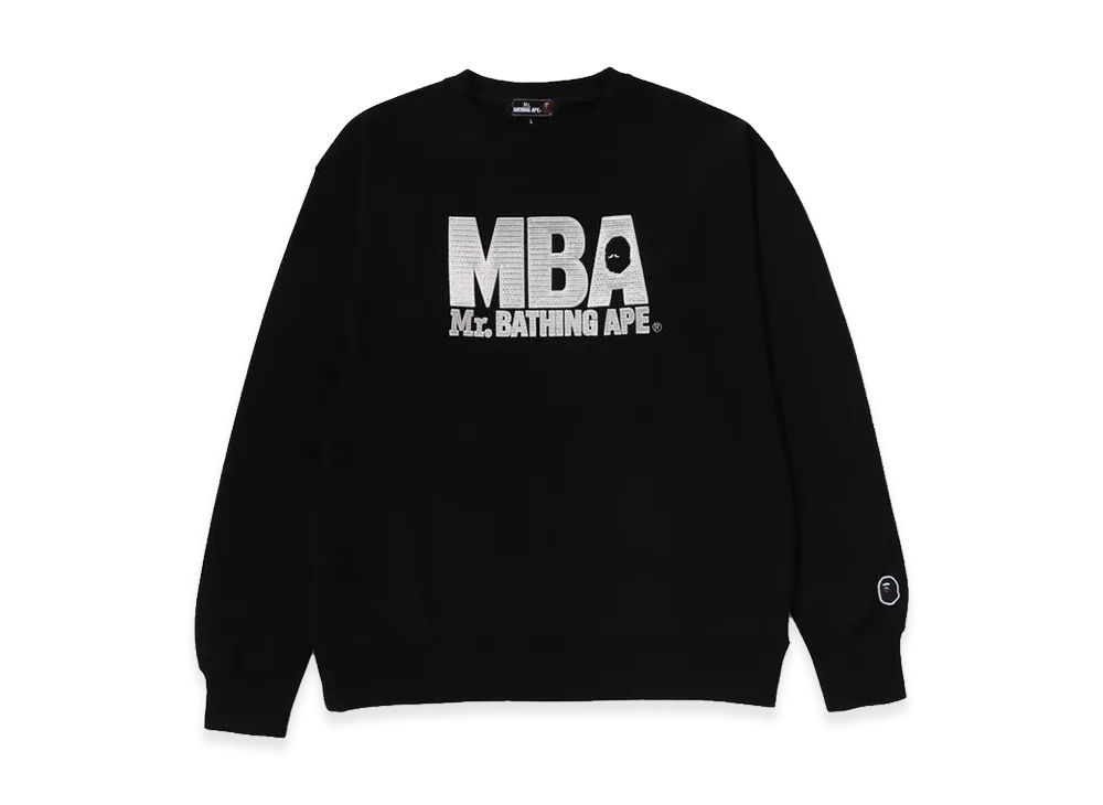 A BATHING APE Mr. BATHING APE Crew Neck Sweat Shirt #2 "Black"