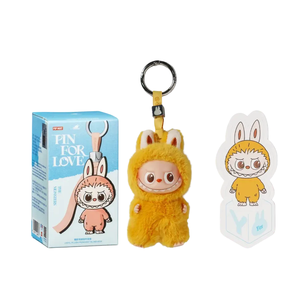 POP MART THE MONSTERS (LABUBU) Pin for Love Series-Vinyl Plush Pendant (N-Z) Y