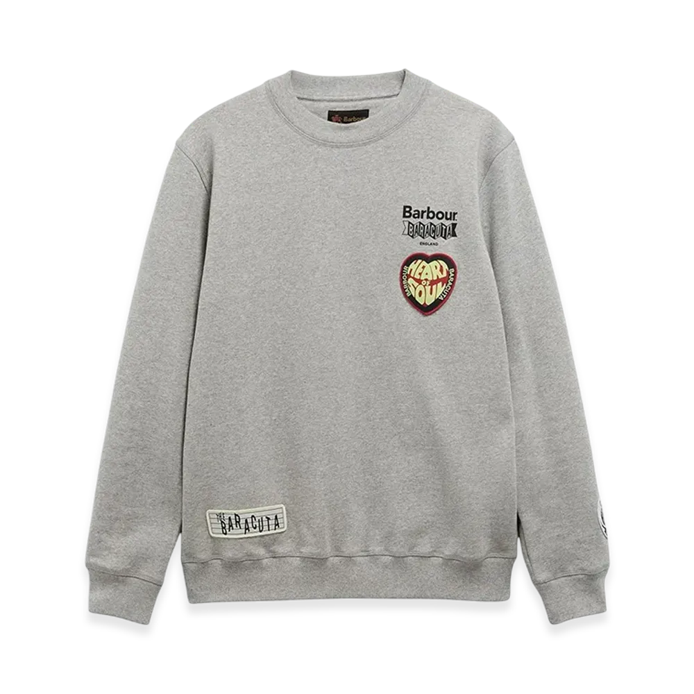Barbour x BARACUTA Northern Crew Neck Sweatshirt "Grey"