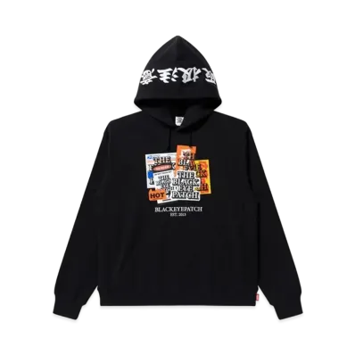Black Eye Patch Label Pack Hoodie "Black"