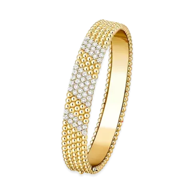Van Cleef & Arpels Perlee diamonds bracelet 5 rows medium model "18K Yellow gold/Diamond"