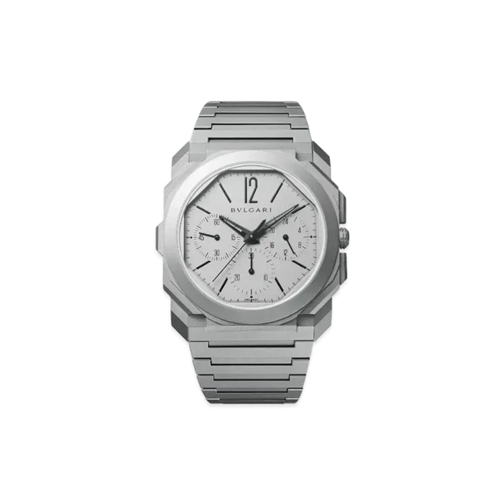 BVLGARI Octo Finissimo Watch "Titanium/Gray"