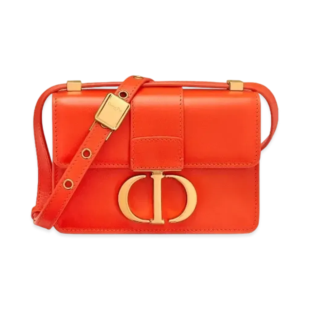 Dior 30 Montaigne Microbag Box Calfskin "Orange"