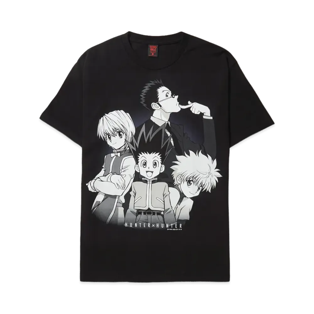 Geeks Rule x HUNTERxHUNTER Silkscreen Printing T Shirt Quartet "Black"