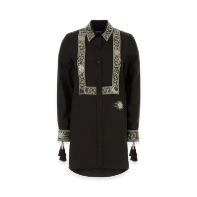 Burberry Women's Silk Shirt Dress "Brown/Chocolate"