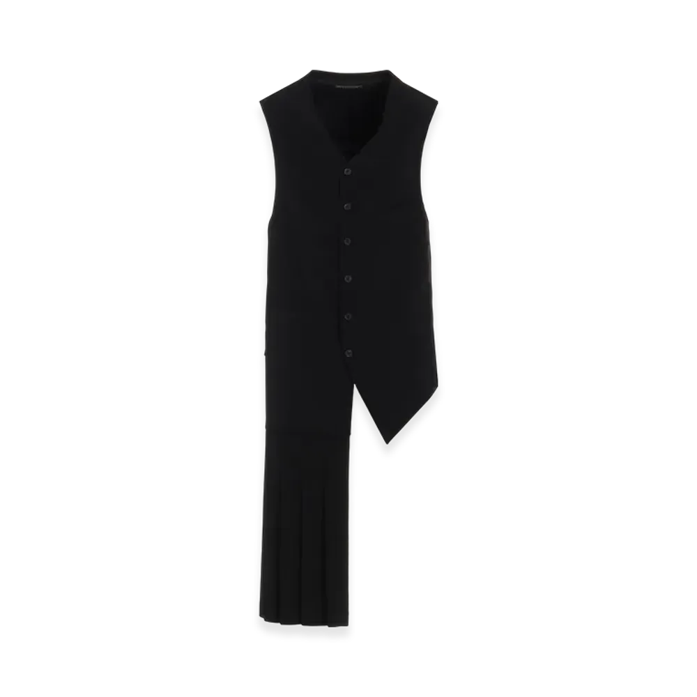 Yohji Yamamoto POUR HOMME Ta Tuxedo Pleated Vest "Black"