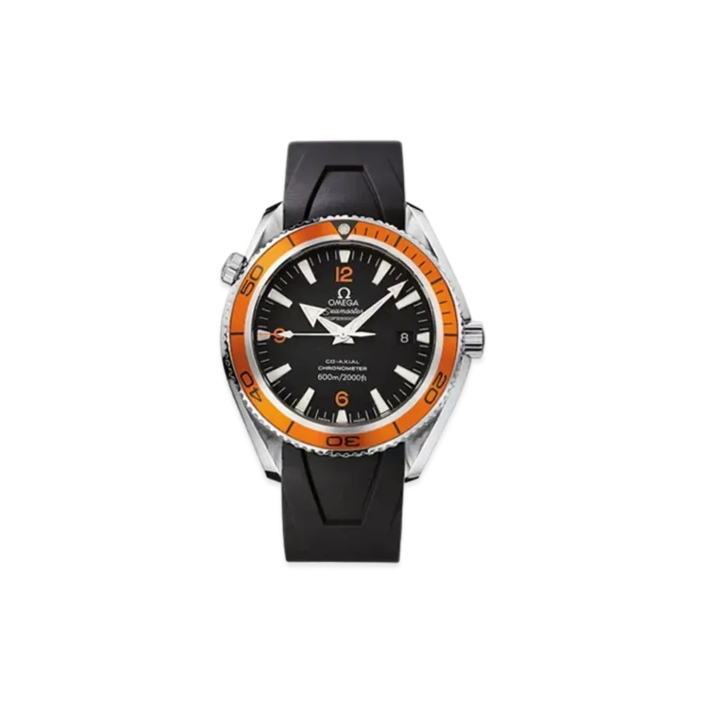OMEGA Seamaster Planet Ocean 600M Rubber Strap 42MM "Stainless Steel/Black" 2909.50.91