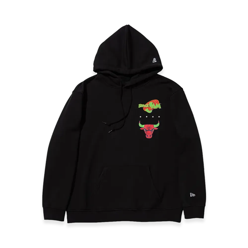 NEW ERA Oversized Sweat Pullover Hoodie Space Jam2 A New Legacy Chicago Bulls "Black"