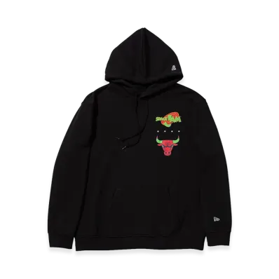 NEW ERA Oversized Sweat Pullover Hoodie Space Jam2 A New Legacy Chicago Bulls "Black"