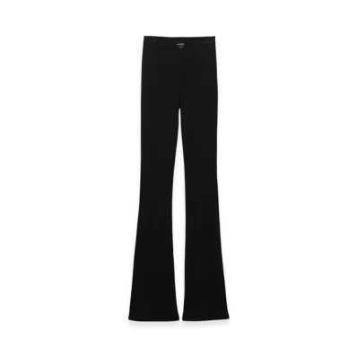 PRADA Women's Ribbed Knit Jersey Pants "Black"