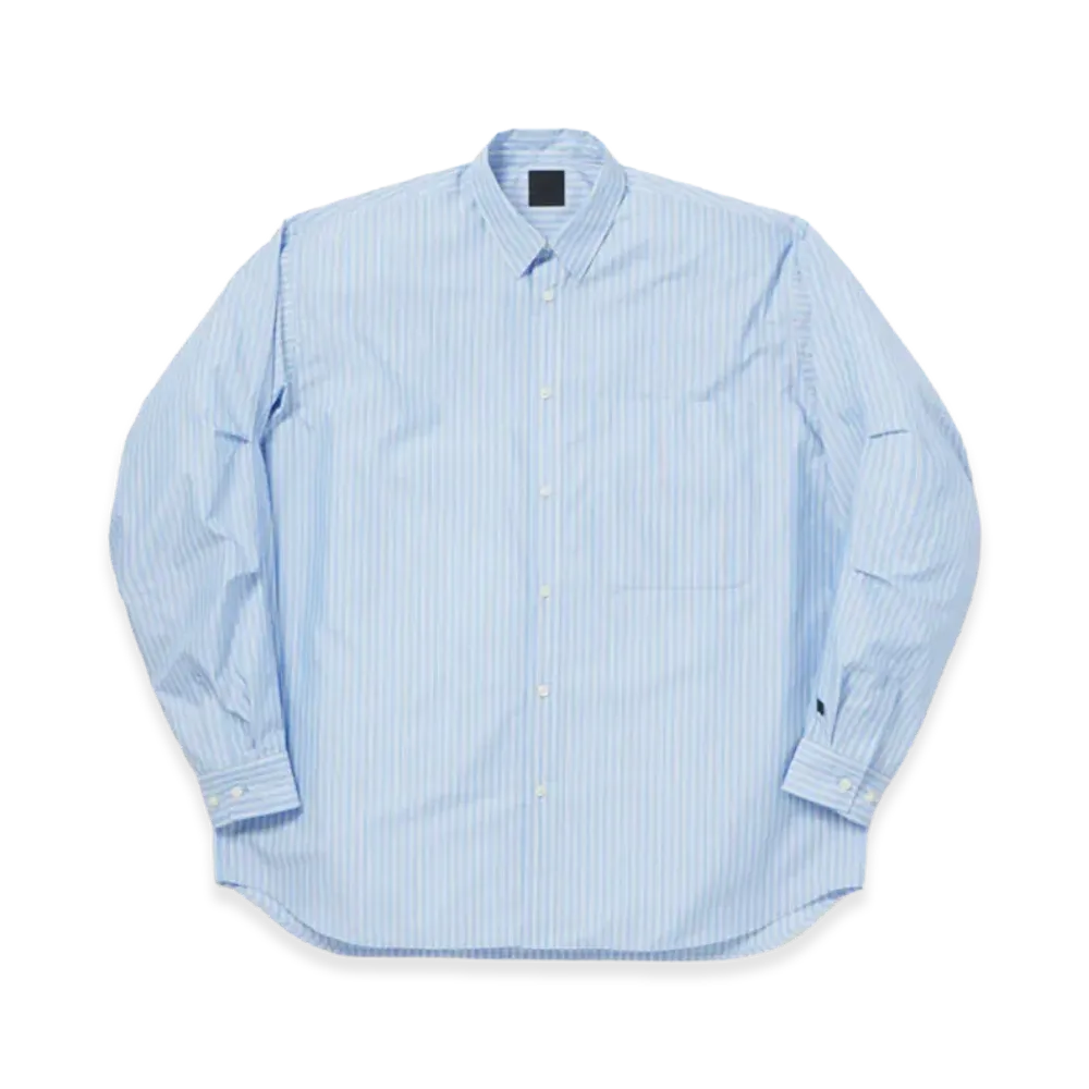 DAIWA PIER39 Tech Regular Collar Shirt L/S Stripe "Sax"