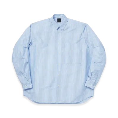 DAIWA PIER39 Tech Regular Collar Shirt L/S Stripe "Sax"
