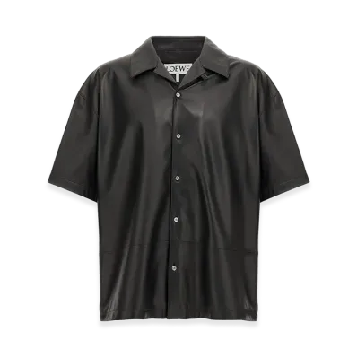 LOEWE Nappa Leather Shirt "Black"