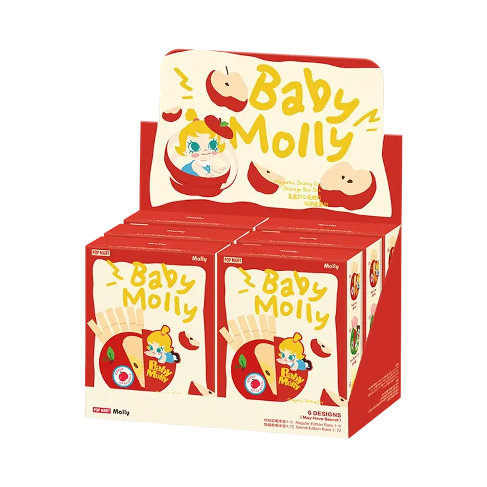 POP MART Baby Molly Fruity Aroma Series-Magnetic Sealing Clip Storage Box Set [Assortment Box]