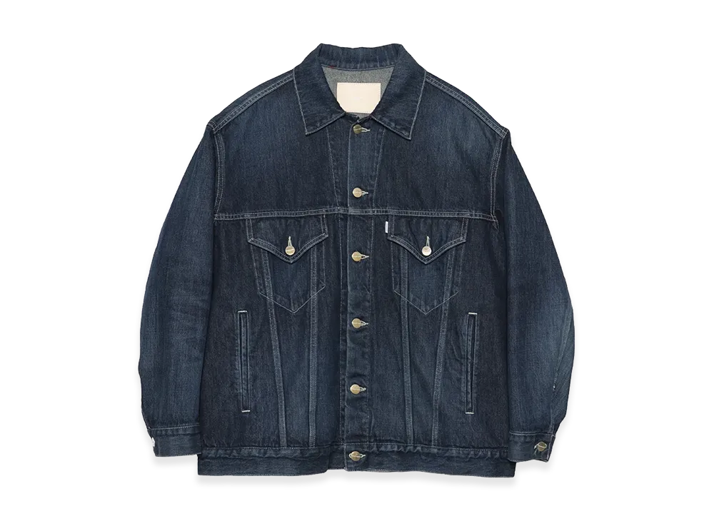 Graphpaper Selvage Denim Trucker Jacket Dark Fade "Indigo"