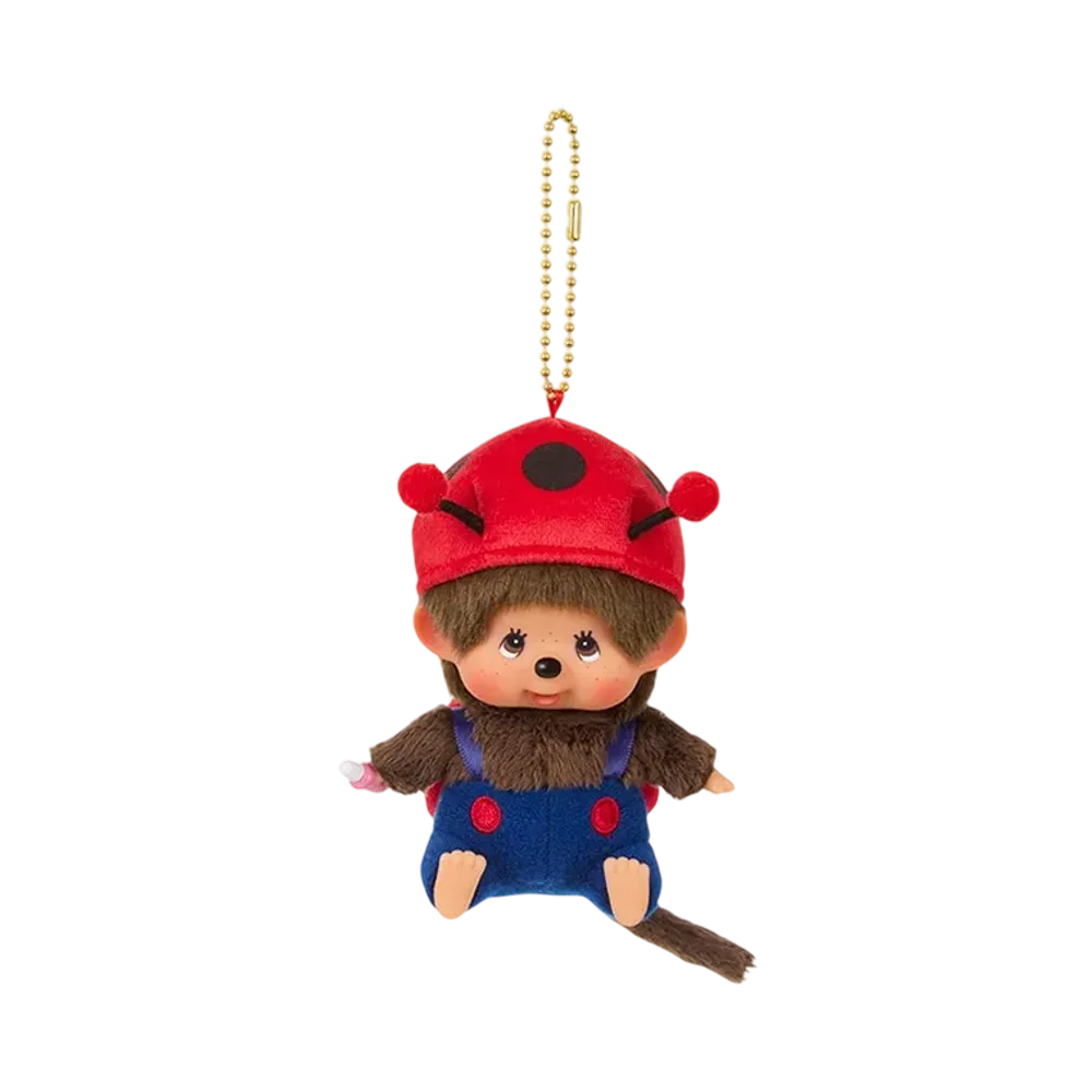 Sekiguchi Monchhichi Kao-deka SS Keychain Ladybug
