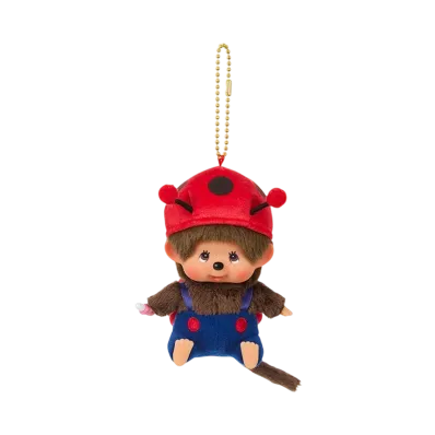 Sekiguchi Monchhichi Kao-deka SS Keychain Ladybug