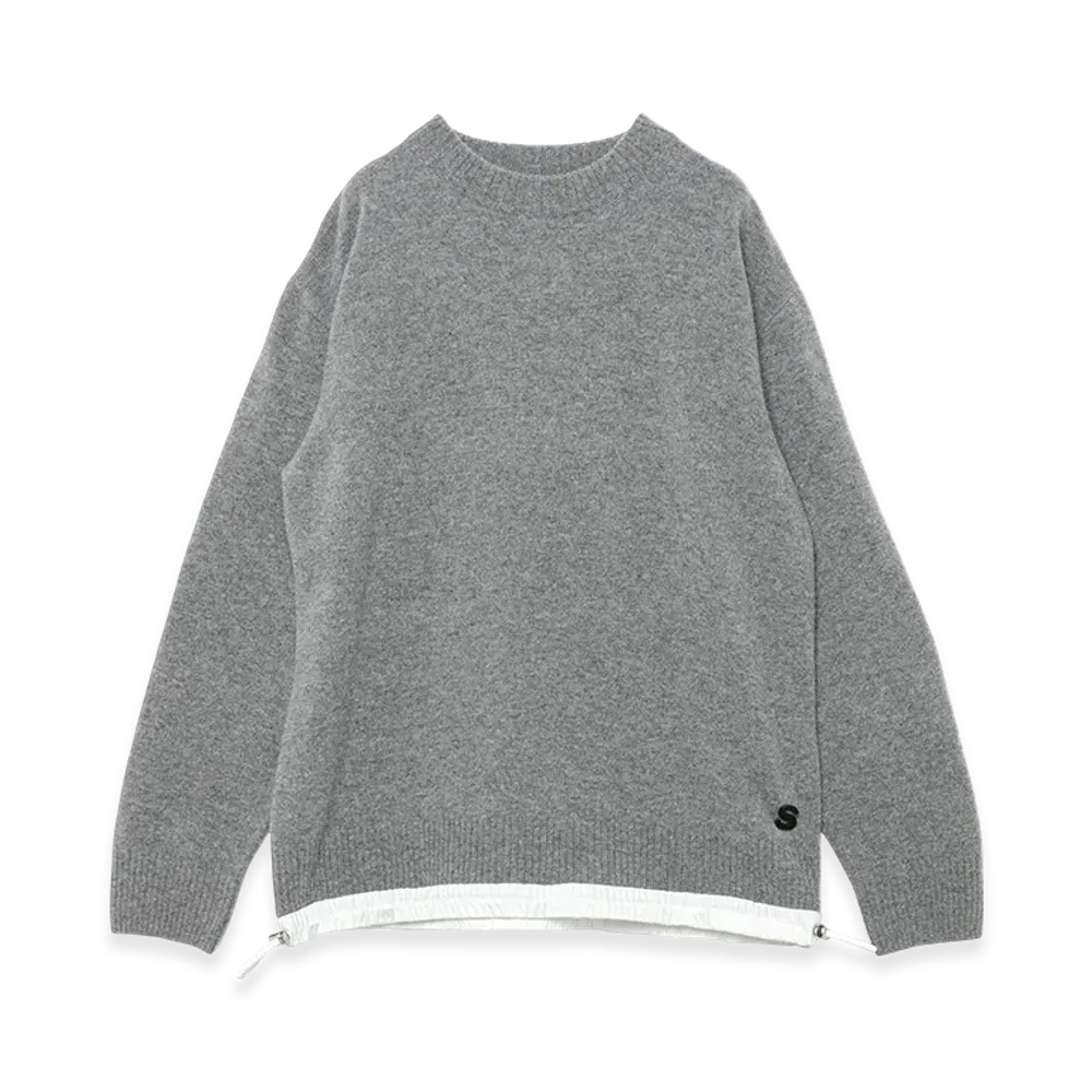 sacai S Wool Knit Pullover "Gray"