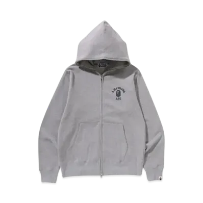 A BATHING APE Over Print Full Zip Hoodie "Gray"