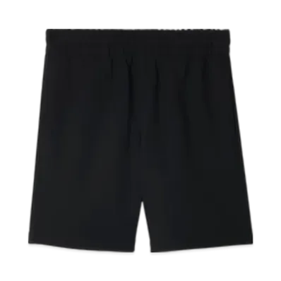 Burberry Check Label Cotton Shorts "Black"