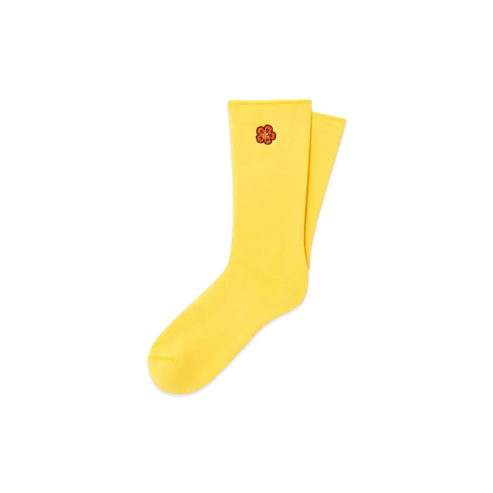 KENZO 'BOKE FLOWER' Crest Socks "Golden Yellow"