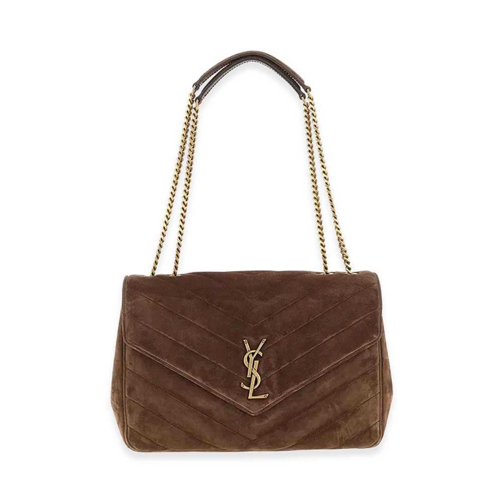 Saint Laurent Women's Loulou Large Shoulder Bag "Brown"