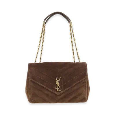 Saint Laurent Women's Loulou Large Shoulder Bag "Brown"