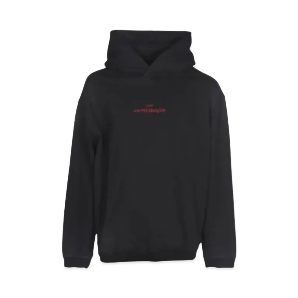 Maison Margiela Upside Down Embroidered Logo Hoodie "Black/Red"